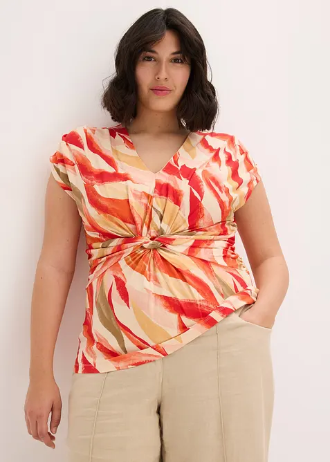 T-shirt drap&eacute; en viscose extensible douce, bonprix