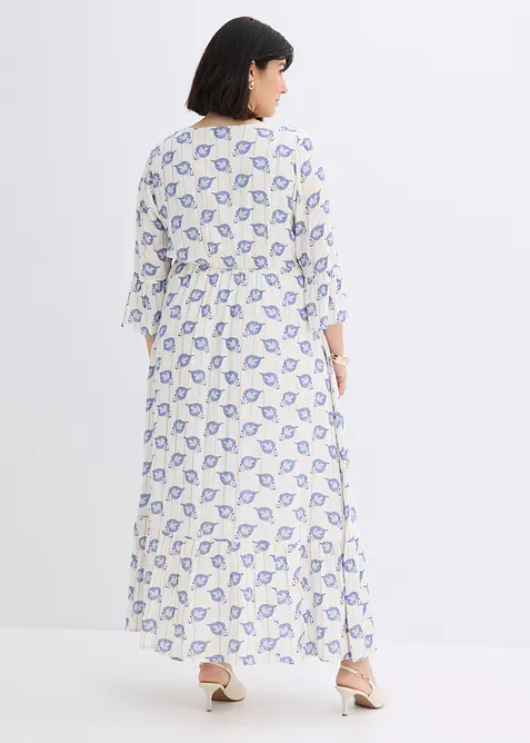 Robe longue en viscose textur&eacute;e &agrave; effet brillant, bonprix