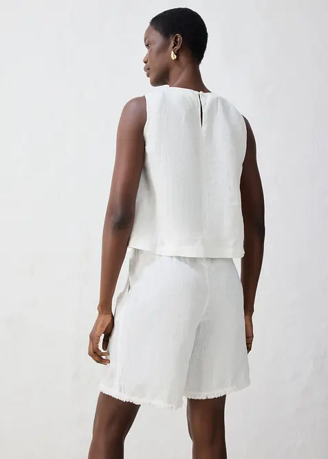 Top court 100% lin, bonprix