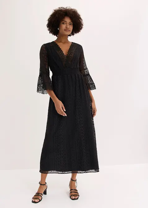 Maxikleid in Crochet-Optik, bonprix