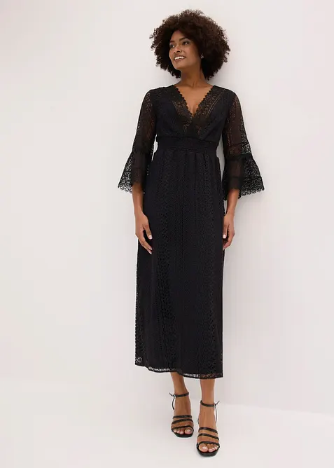 Maxikleid in Crochet-Optik, bonprix