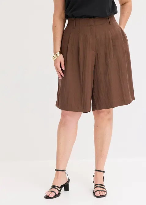 Bermuda doux en viscose m&eacute;lang&eacute;e, bonprix