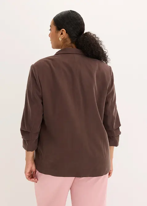 Blazer manches 3/4 ample en viscose, bonprix