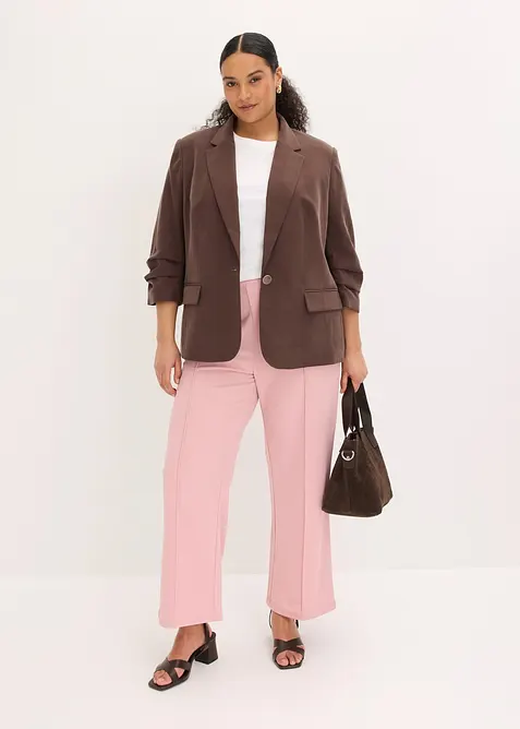 Blazer manches 3/4 ample en viscose, bonprix