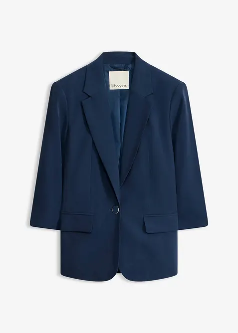 Blazer manches 3/4 ample en viscose, bonprix