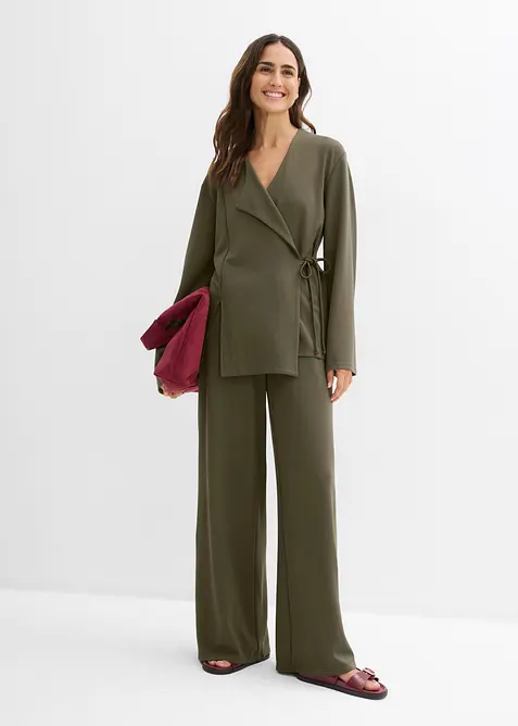 Pantalon fluide &agrave; taille &eacute;lastiqu&eacute;e, bonprix
