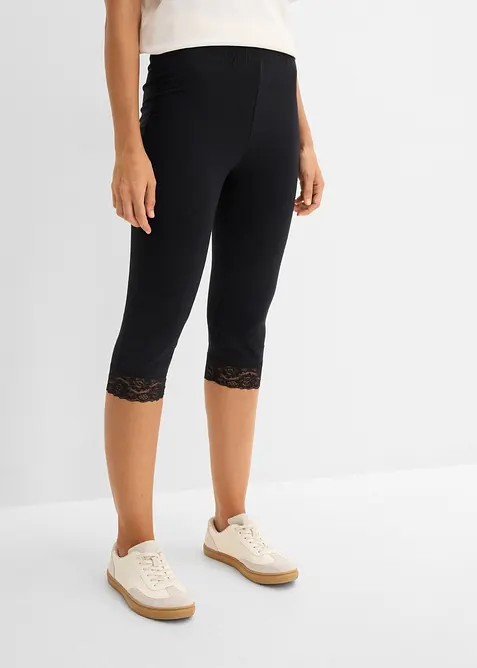 Capri-Leggings mit Spitzendetail, bonprix