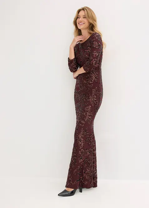 Robe &agrave; sequins avec d&eacute;coupe dos, bonprix