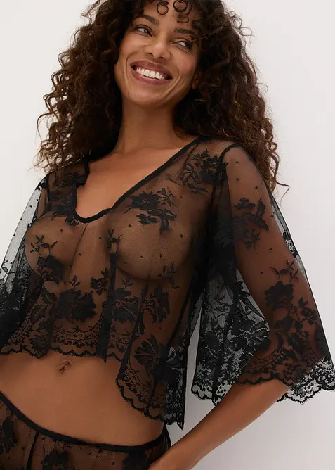 Top &agrave; manches longues + shorty (Ens. 2 pces.), bonprix