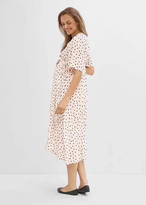 2-in-1 Umstands- und Stillkleid aus leichtem Viskose- Crepe, bonprix