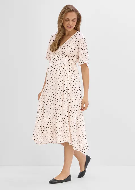 2-in-1 Umstands- und Stillkleid aus leichtem Viskose- Crepe, bonprix