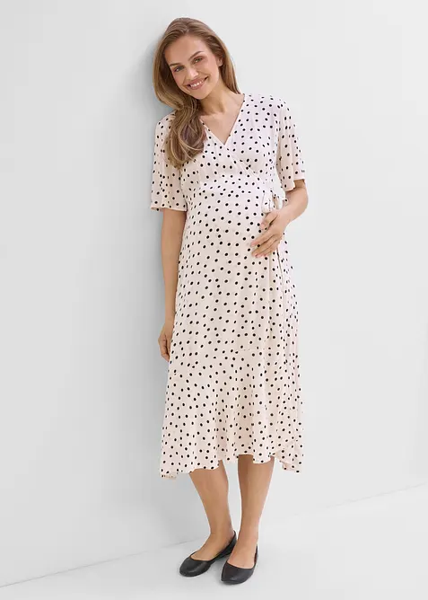 2-in-1 Umstands- und Stillkleid aus leichtem Viskose- Crepe, bonprix