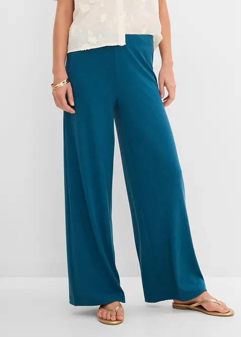 Pantalon palazzo &agrave; taille &eacute;lastiqu&eacute;e, bonprix