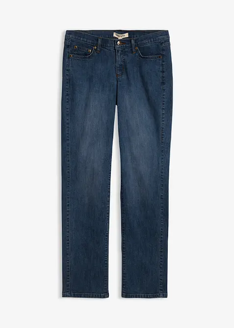 Jean droit taille mi-haute, extensible, bonprix