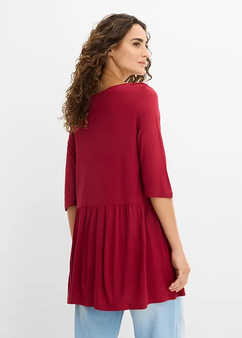 Longshirt aus Viskose mit Volant, bonprix