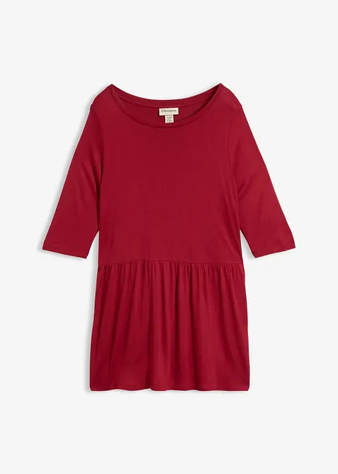 Longshirt aus Viskose mit Volant, bonprix
