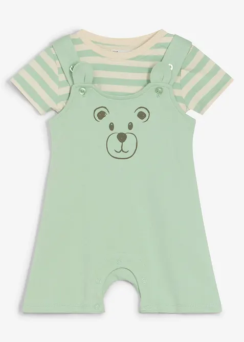 T-shirt + salopette-short (ens. 2&nbsp;pces), bonprix