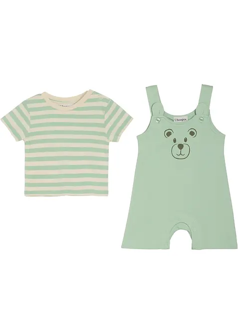 T-shirt + salopette-short (ens. 2&nbsp;pces), bonprix