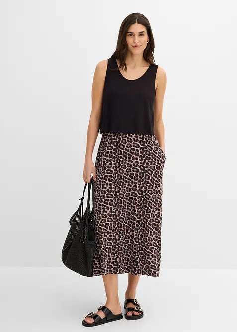 Shirt Kleid aus flie&szlig;endem Viskose-Elasthan-Mix, bonprix