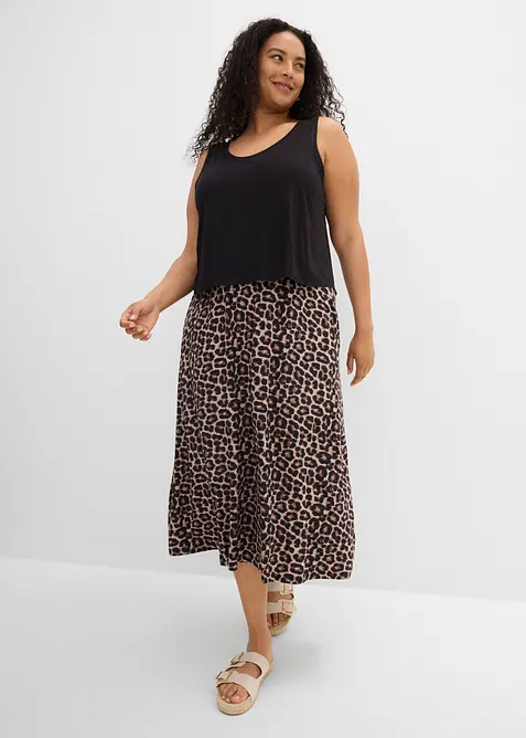 Robe fluide en jersey viscose extensible, bonprix