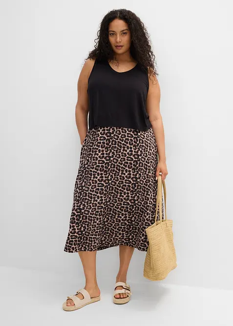 Robe fluide en jersey viscose extensible, bonprix