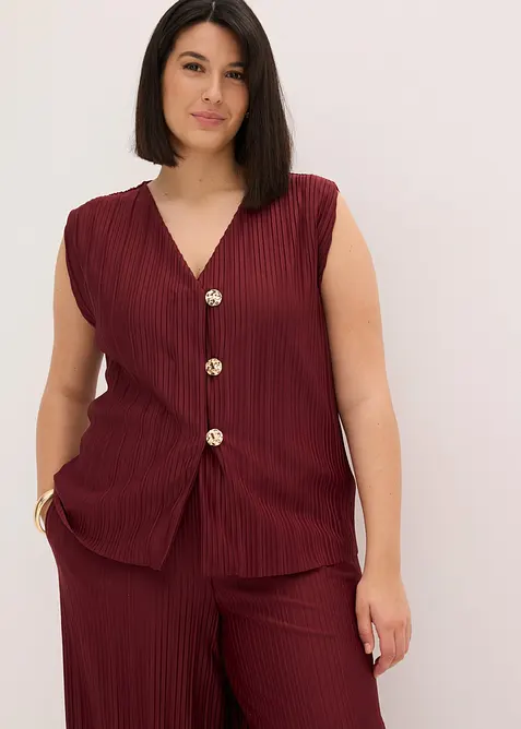 Top en mati&egrave;re pliss&eacute;e, bonprix