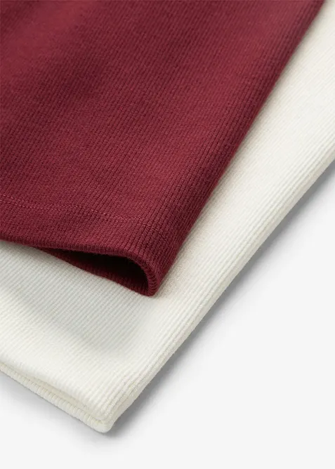 Lot de 2 d&eacute;bardeurs c&ocirc;tel&eacute;s en coton extensible, bonprix