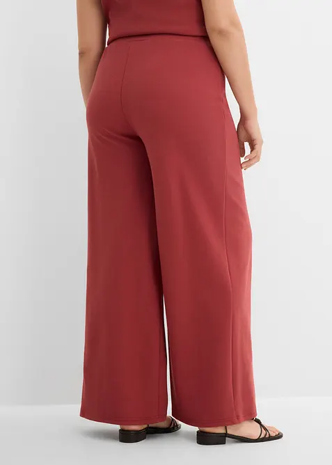 Pantalon large en maille piqu&eacute;e, bonprix