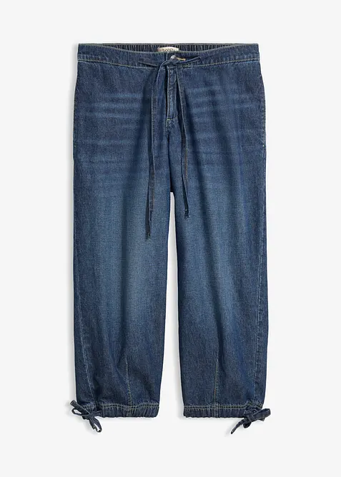 Jean barrel taille mi-haute, cropped, bonprix