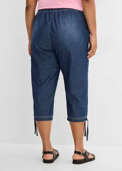 Jean barrel taille mi-haute, cropped, bonprix