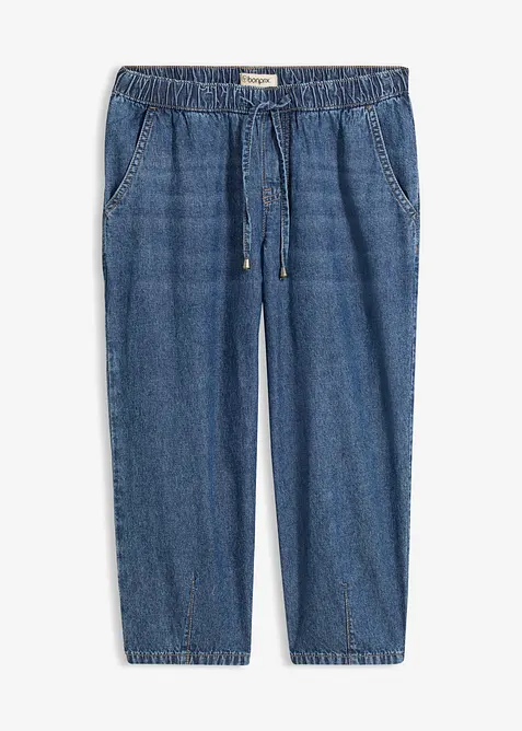 Jean barrel taille mi-haute, cropped, bonprix
