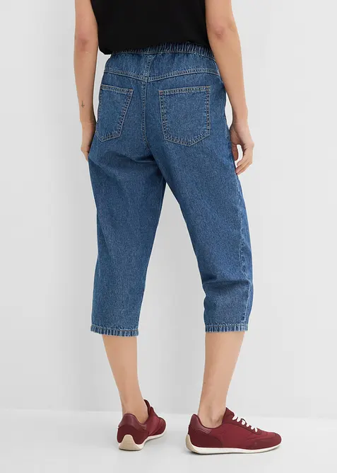 Jean barrel taille mi-haute, cropped, bonprix