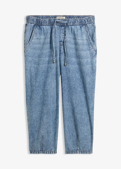 Jean barrel taille mi-haute, cropped, bonprix