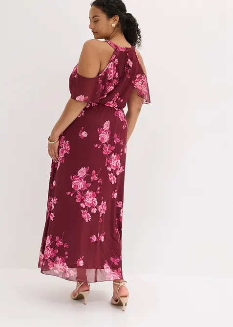 Robe longue en mesh imprim&eacute;, bonprix