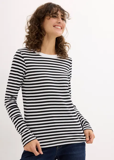 T-shirt manches longues 100% coton, bonprix
