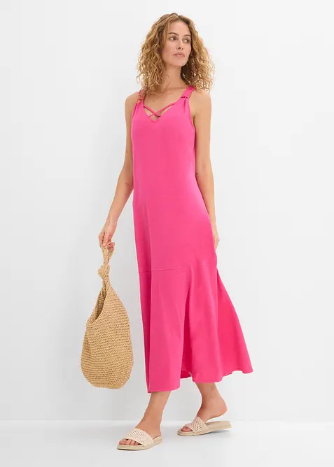 Robe longue 100% coton &agrave; bretelles, bonprix