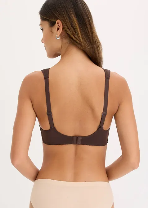 Soutien-gorge &agrave; coques, bretelles rembourr&eacute;es et effet brillant, bonprix