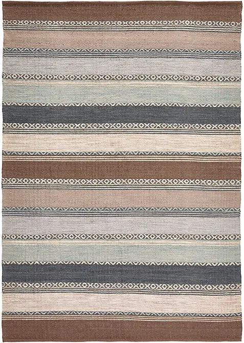 Tapis kilim &agrave; rayures dans des tons naturels, bonprix