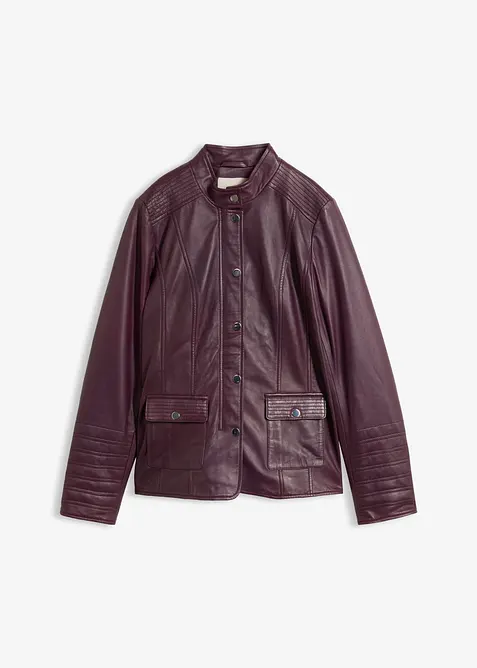 Veste en cuir nappa d&rsquo;agneau, bonprix