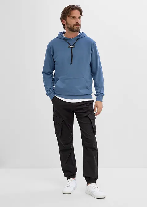 Pantalon cargo droit &agrave; taille &eacute;lastiqu&eacute;e, regular, bonprix