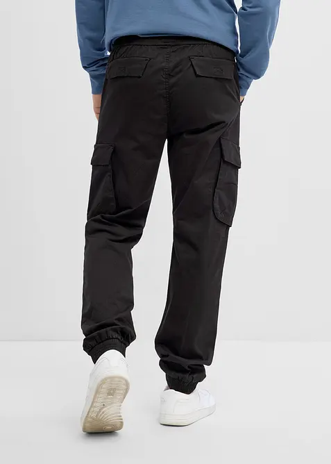 Pantalon cargo droit &agrave; taille &eacute;lastiqu&eacute;e, regular, bonprix
