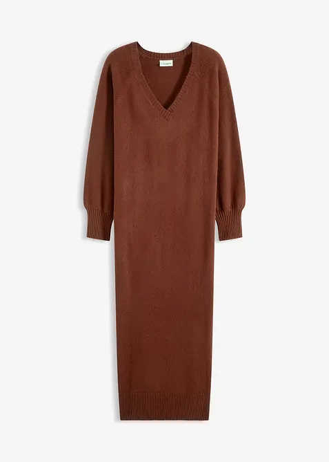 Oversized Strickkleid in Midil&auml;nge, bonprix