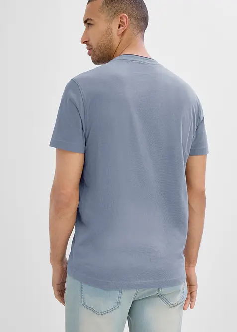 T-shirt col tunisien 100% coton, bonprix