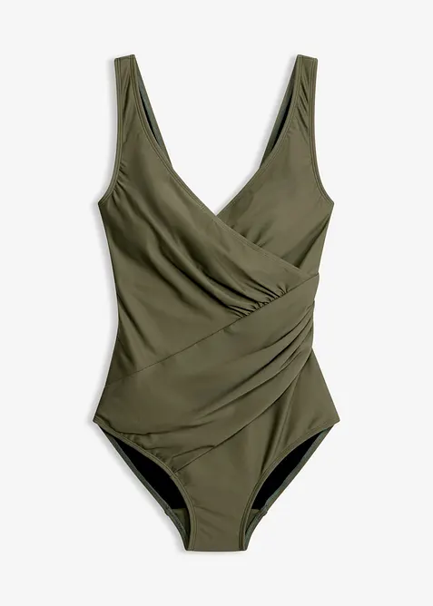 Maillot 1&nbsp;pi&egrave;ce sculptant et crois&eacute;, maintien mod&eacute;r&eacute;, bonprix
