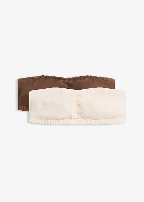 Lot de 2 soutiens-gorge bandeau coton, bonprix