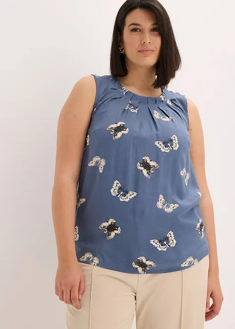 Blouse sans manches en viscose fluide, bonprix