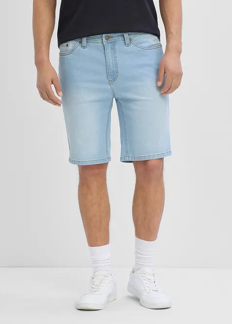 Lot de 2 bermudas en jean extensible, regular, bonprix