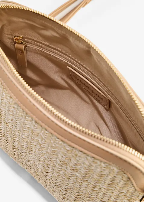 Sac &agrave; bandouli&egrave;re aspect paille, bonprix