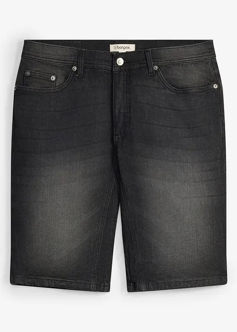 Bermuda en jean extensible avec entrejambe renforc&eacute;, regular, bonprix