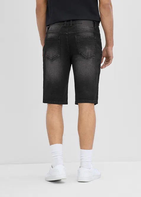 Bermuda en jean extensible avec entrejambe renforc&eacute;, regular, bonprix